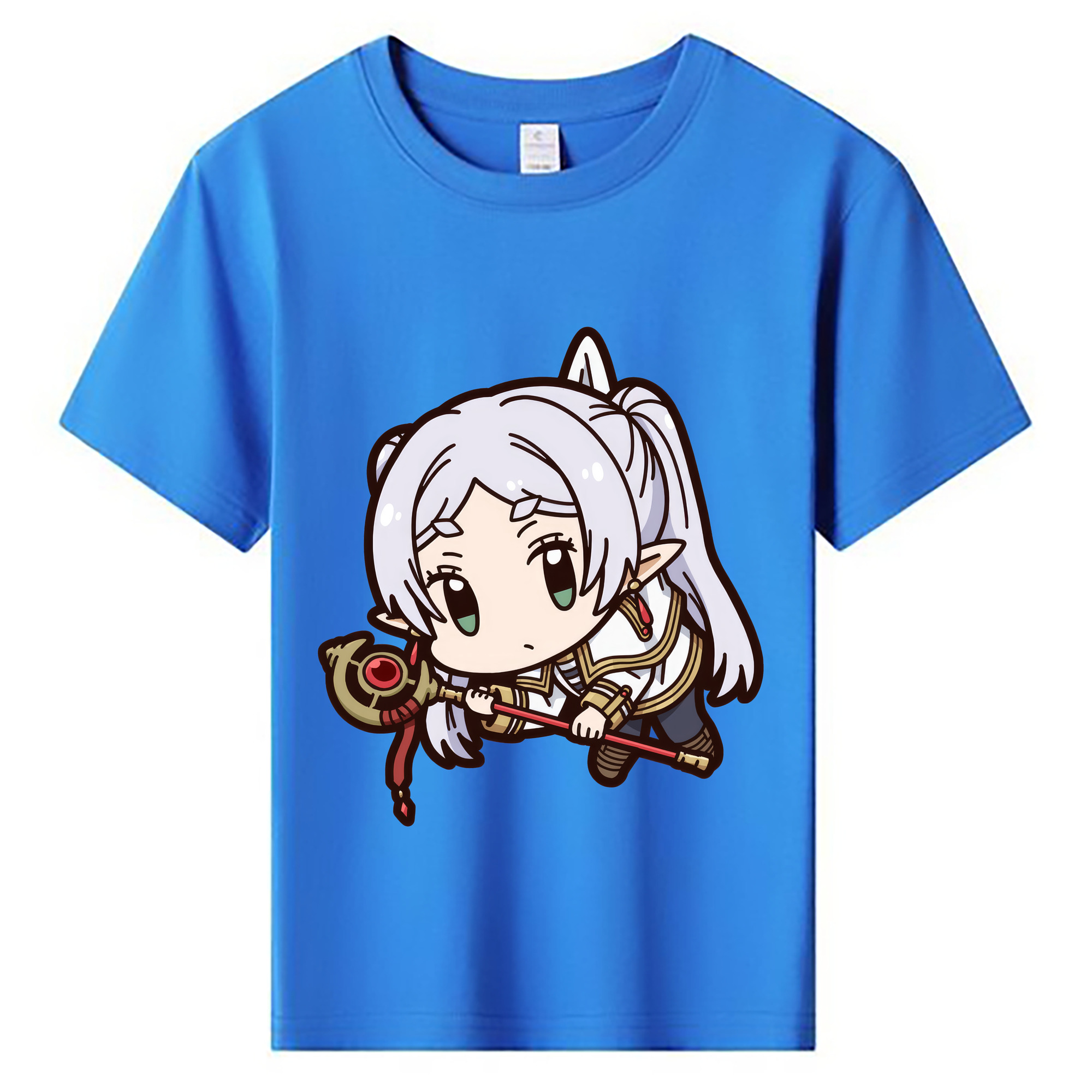 （画像用） 葬送のフリーレン Frieren 綿100％キッズTシャツ（フロントプリント）